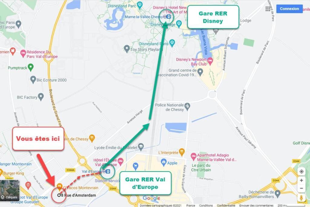 Disneyland 5 Min -Paris 35 Min -2/4 Personnes Μοντεβρέν Εξωτερικό φωτογραφία